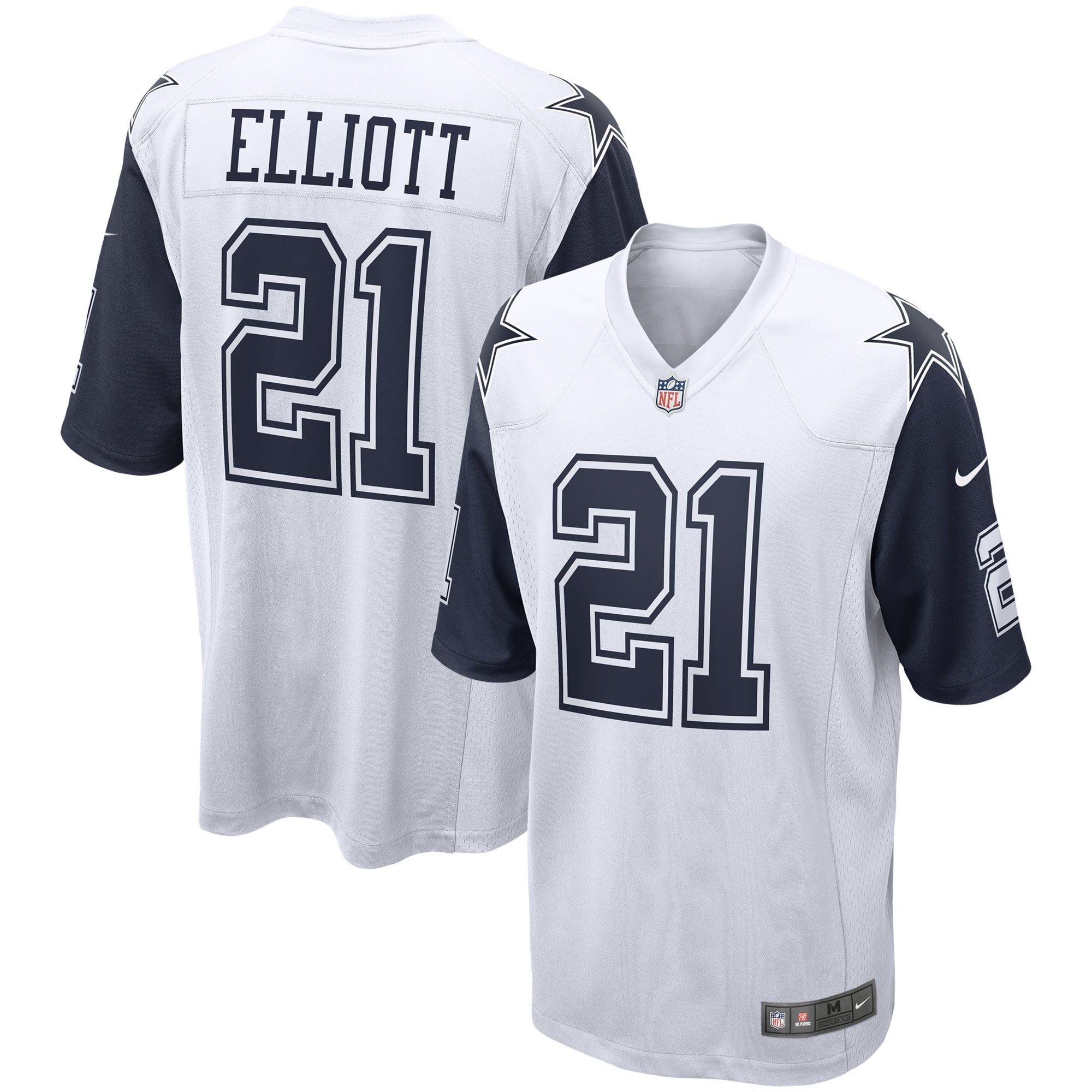 Ezekiel Elliott Dallas Cowboys Nike Alternate Game Team Jersey - Navy/White - Image 6