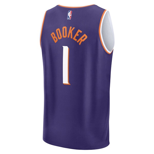 Devin Booker Phoenix Suns Big & Tall Fast Break Jersey - Icon Edition - Purple - Image 3