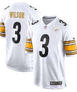 Alternative view of Russell Wilson Pittsburgh Steelers Nike White Game Jersey -  White/Black