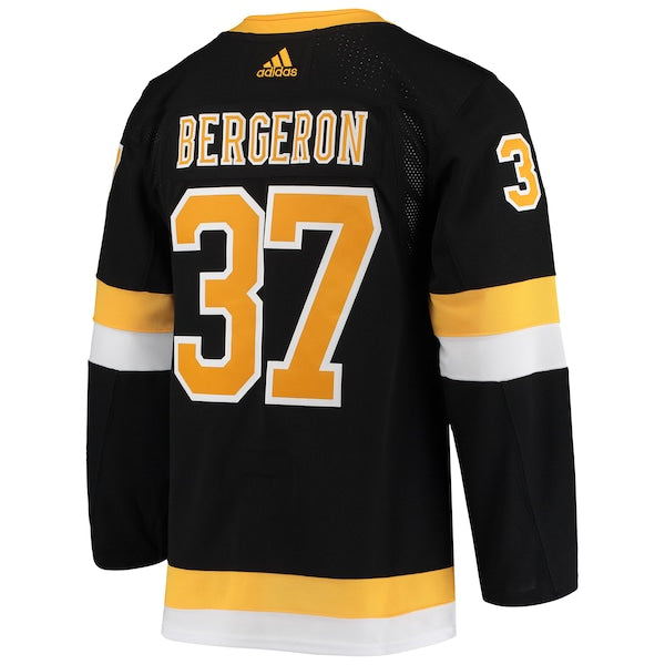 Patrice Bergeron Boston Bruins adidas Alternate Authentic Player Jersey - Black - Image 3