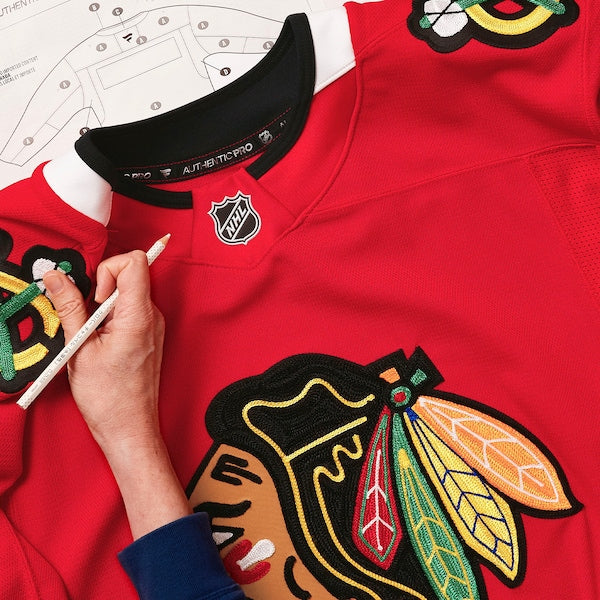 Chicago Blackhawks Home Authentic Pro Custom Jersey - Red - Image 7