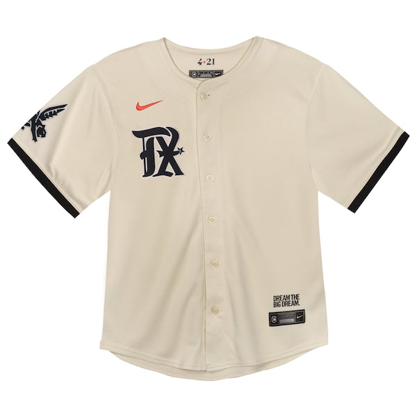 Texas Rangers Nike Toddler City Connect Limited Jersey - Natural - Image 3