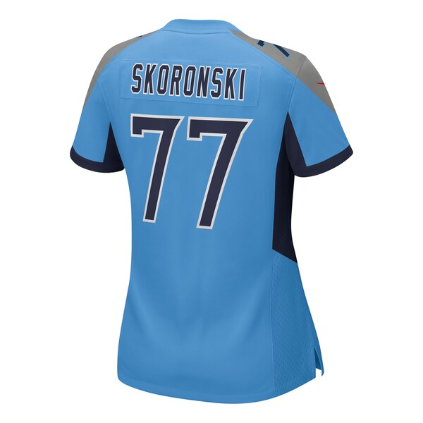 Peter Skoronski Tennessee Titans Nike Women's Team Game Jersey - Light Blue - Image 3