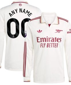 Arsenal adidas 2025/26 Third Authentic Long Sleeve Jersey - White/Blue/Red
