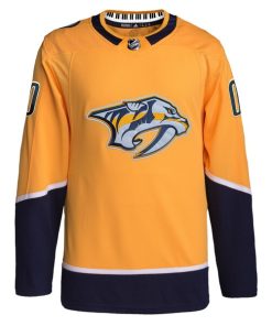 Alternative view of Nashville Predators adidas  Home  Primegreen Authentic Custom Jersey - Gold