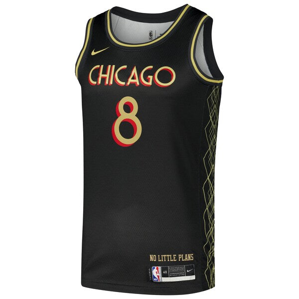 Zach LaVine Chicago Bulls Nike Swingman Player Jersey - City Edition - Black - Image 3