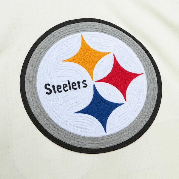 Troy Polamalu Pittsburgh Steelers Chainstitch Legacy Jersey - Cream - Image 5