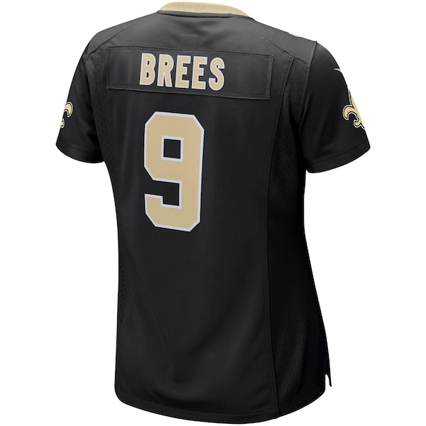 Drew Brees New Orleans Saints Nike Women's Game Player Jersey - Black/White - Image 4
