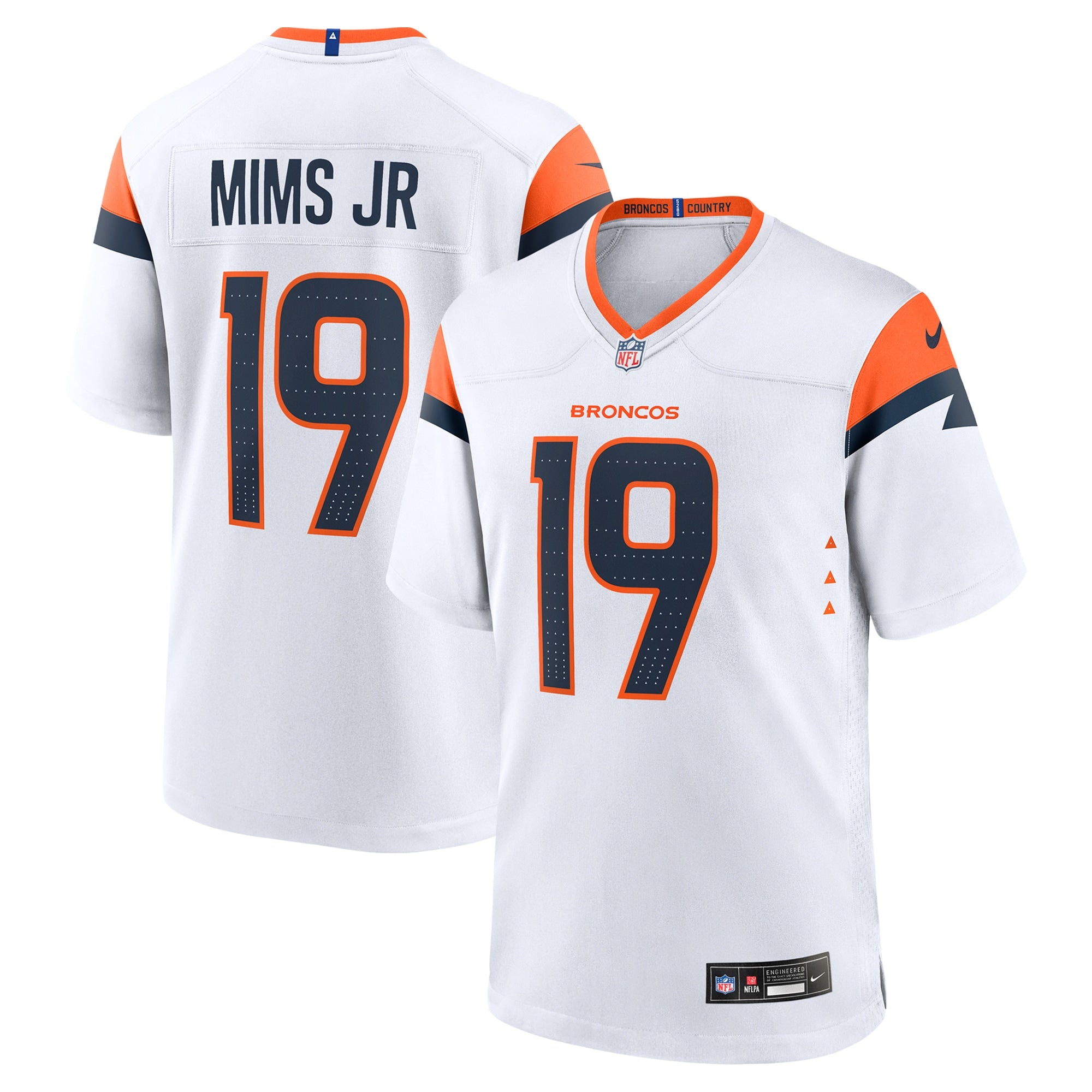 Marvin Mims Jr Denver Broncos Nike Alternate Game Jersey - Navy/White/Orange - Image 10