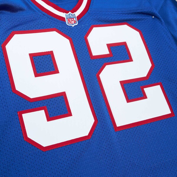 Michael Strahan New York Giants 1993 Authentic Throwback Retired Player Jersey - Royal/White - Image 4
