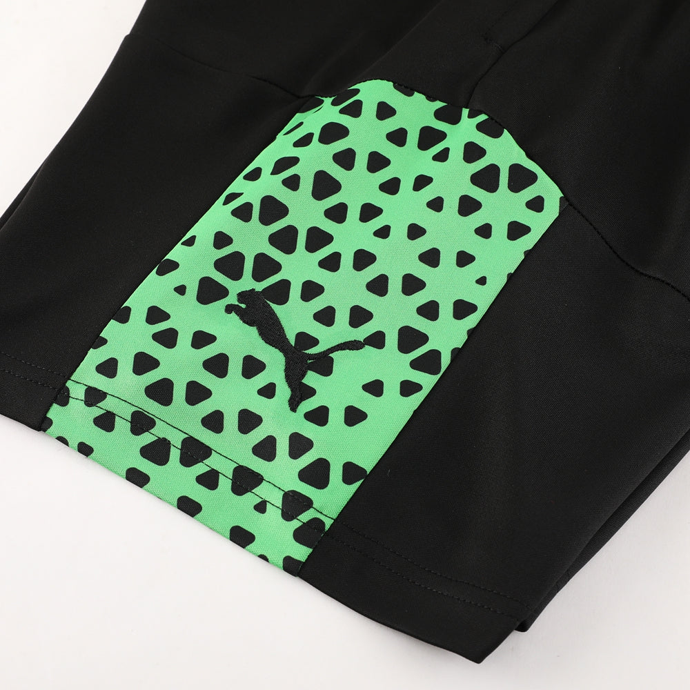 Puma Short Sleeve Training Jersey Set-PD02-Green/Black - Image 9