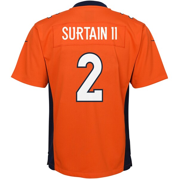 Patrick Surtain II Denver Broncos Nike Youth Game Jersey - Orange - Image 3