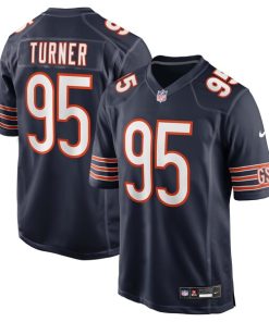 Alternative view of Shemar Turner Chicago Bears Nike Team Game Jersey -  Navy