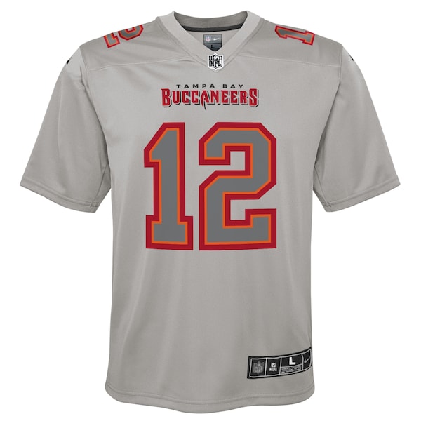 Tom Brady Tampa Bay Buccaneers Nike Youth Atmosphere Game Jersey - Gray - Image 2