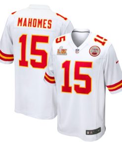 Patrick Mahomes Kansas City Chiefs Nike Super Bowl LIX Game Jersey - White/Red