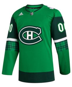 Alternative view of Montreal Canadiens adidas St. Patrick's Day Authentic Custom Jersey - Kelly Green