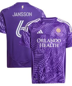 Robin Jansson Orlando City SC adidas Youth 2025 Perfect Storm Replica Player Jersey - Purple