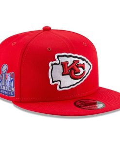 Alternative view of Kansas City Chiefs New Era Super Bowl LVIII Champions Side Patch 9FIFTY Snapback Hat - Red