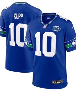 Alternative view of Cooper Kupp Seattle Seahawks Nike Alternate 50th Season Game Jersey - Royal/College Navy/White