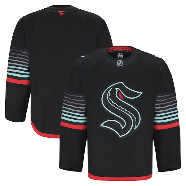 Seattle Kraken Alternate Authentic Pro Jersey - Black/Navy - Image 2