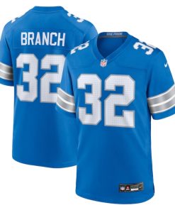 Alternative view of Brian Branch Detroit Lions Nike Game Jersey - Blue/Black