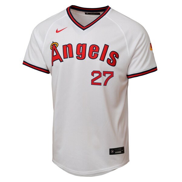 Mike Trout Los Angeles Angels Nike Youth Alternate 2 Limited Player Jersey - White - Image 2