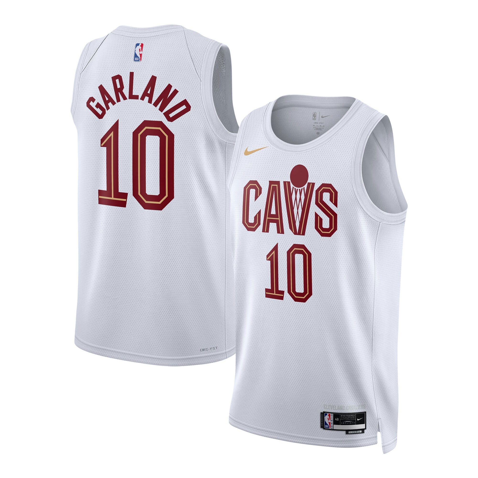 Darius Garland Cleveland Cavaliers Nike Unisex Swingman Jersey - Icon Edition - Wine/White - Image 6