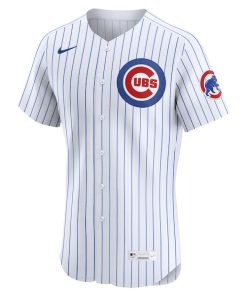 Alternative view of Chicago Cubs Nike Home Elite Custom Jersey - White