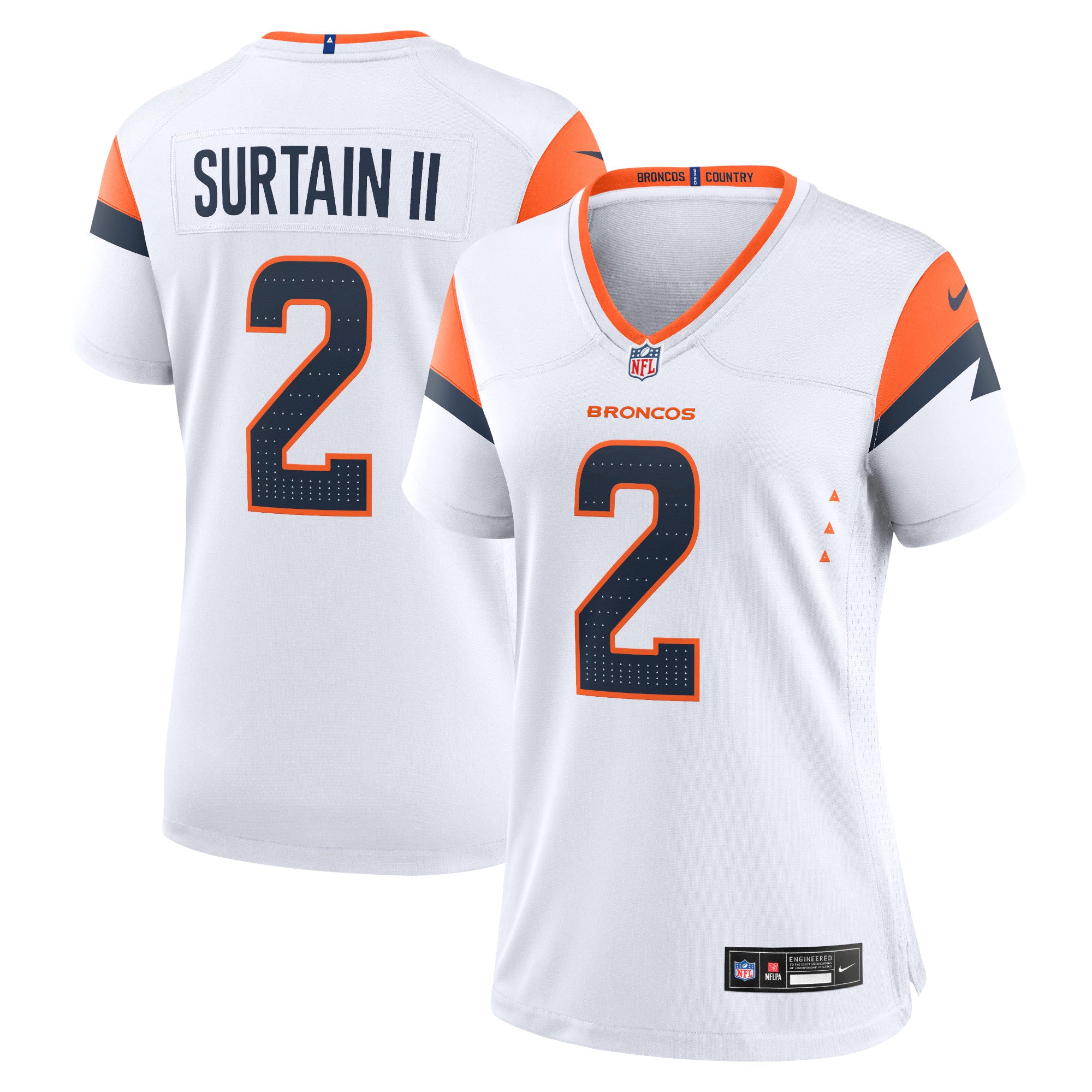 Patrick Surtain II Denver Broncos Nike Women's Game Jersey - Orange - Image 8