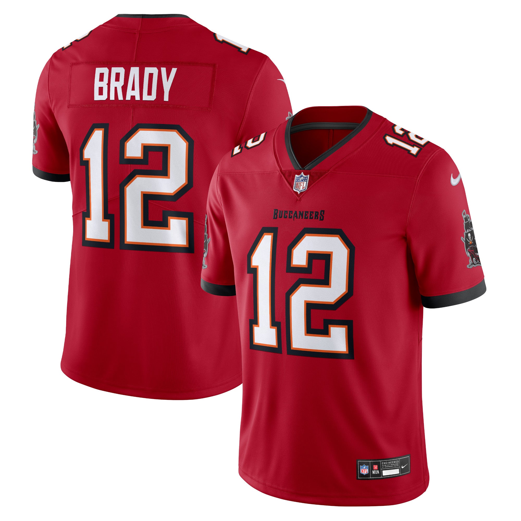 Tom Brady Tampa Bay Buccaneers Nike Alternate Vapor Untouchable Limited Jersey - Pewter/Red - Image 6