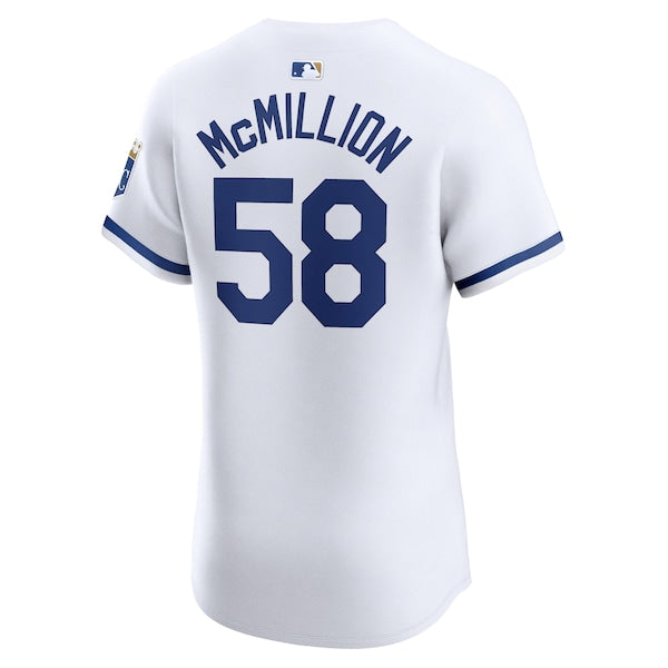 John McMillon Kansas City Royals Nike Home Elite Player Jersey - White - Image 3