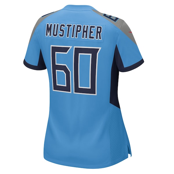 Sam Mustipher Tennessee Titans Nike Women's Team Game Jersey - Light Blue - Image 3