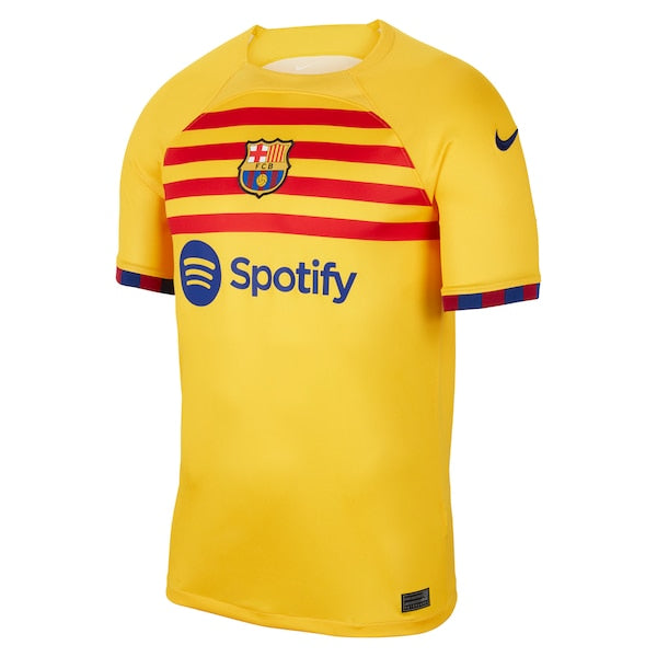Ansu Fati Barcelona Nike Youth 2022/23 Fourth Breathe Stadium Replica Player Jersey - Yellow - Image 2