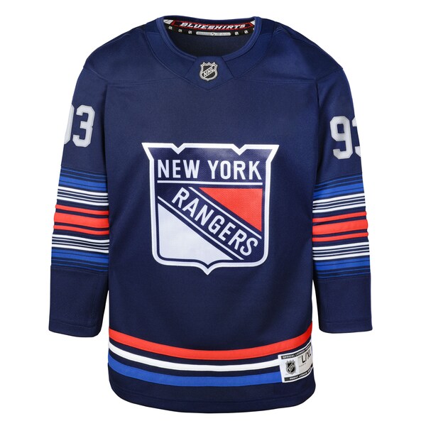 Mika Zibanejad New York Rangers Youth Alternate Premier Player Jersey - Navy - Image 2