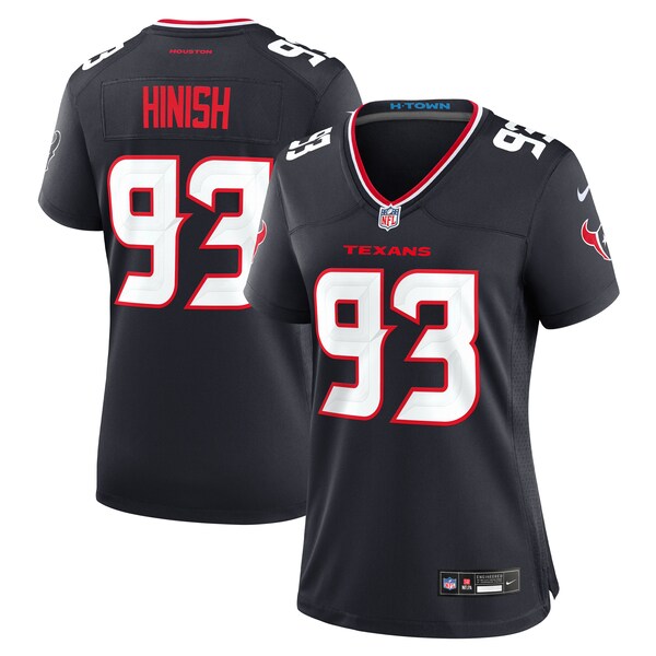 Kurt Hinish Houston Texans Nike Women's Team Game Jersey - Navy - Image 2