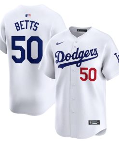 Mookie Betts Los Angeles Dodgers Nike Home Limited Player Jersey - White/Gray