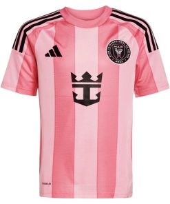 Alternative view of Benjamin Cremaschi Inter Miami CF adidas Youth 2025 Euforia Replica Player Jersey - Light Pink