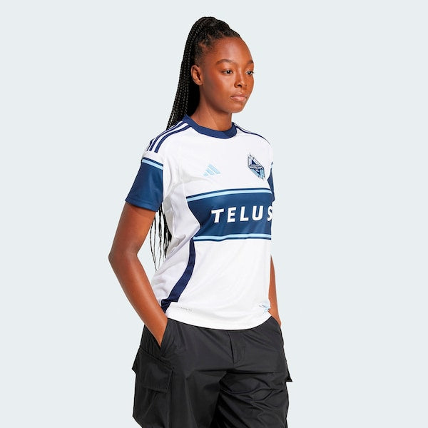 Vancouver Whitecaps FC adidas Women's 2025 The Peak Replica Jersey - White - Image 5