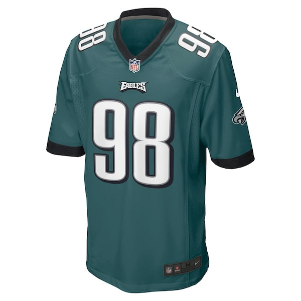 Jalen Carter Philadelphia Eagles Nike 2023 NFL Draft First Round Pick Game Jersey - Midnight Green - Image 2