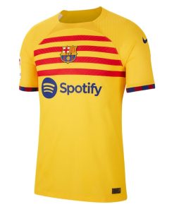 Alternative view of Pedri Barcelona Nike 2022/23 Fourth Vapor Match Authentic Player Jersey - Yellow