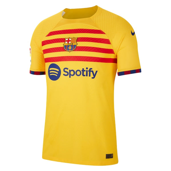 Pedri Barcelona Nike 2022/23 Fourth Vapor Match Authentic Player Jersey - Yellow - Image 2