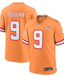 Alternative view of Emeka Egbuka  Tampa Bay Buccaneers Nike 50th Season Game Jersey - Creamsicle/White/Red