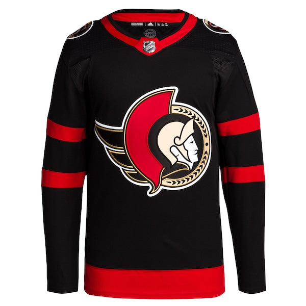 Ottawa Senators adidas Men's Home Primegreen Authentic Blank Jersey - Black - Image 2