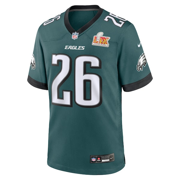 Saquon Barkley Philadelphia Eagles Nike Super Bowl LIX Game Player Jersey - Midnight Green - Image 2