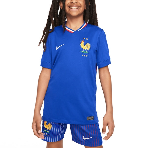 France National Team Nike Youth 2024 Home Replica Blank Jersey - Blue - Image 6