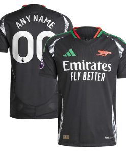 Arsenal adidas 2024/25 Away Authentic Custom Jersey - Black