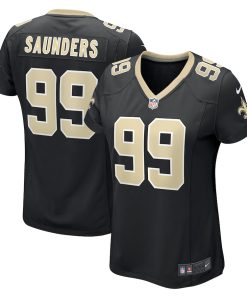 Khalen Saunders New Orleans Saints Nike Women's Game Jersey - Black