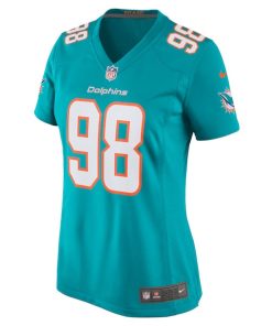 Alternative view of Raekwon Davis Miami Dolphins Nike Women's Game Jersey - Aqua