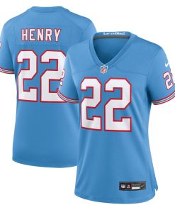 Derrick Henry Tennessee Titans Nike Women's Oilers Throwback Alternate Game Player Jersey - Light Blue