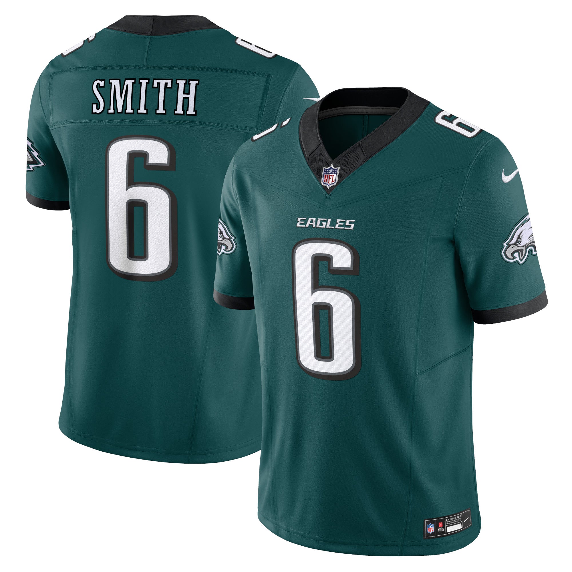 DeVonta Smith Philadelphia Eagles Nike Alternate Vapor F.U.S.E. Limited Jersey - Black/Green/White - Image 7